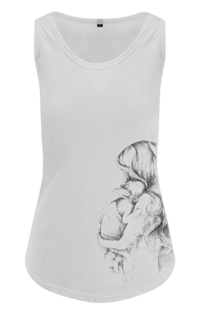 Camiseta Sin Mangas De Mujer Monkey Mum® Blanca - Mamá Amorosa
