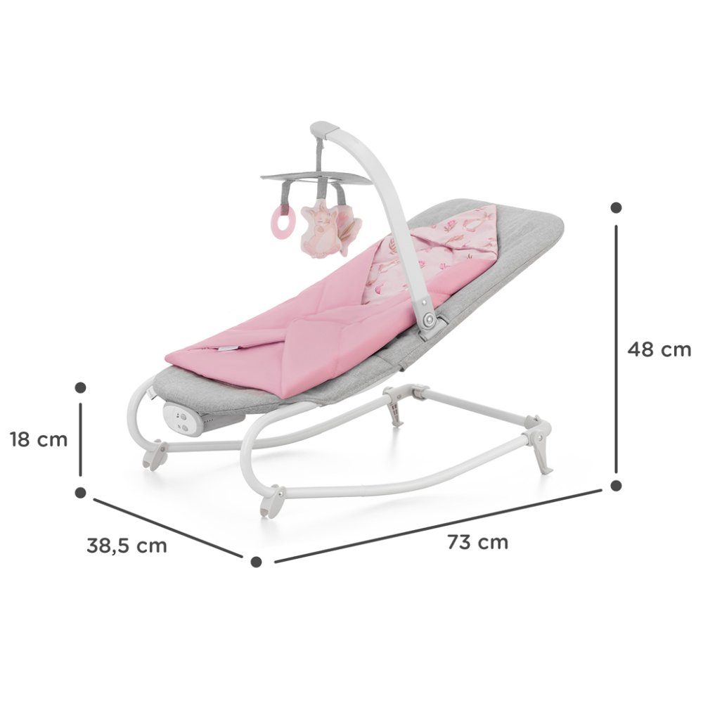 KINDERKRAFT Houpátko Vibrující S Melodií Felio 2 Peony Rose 0m+, Do 9 Kg