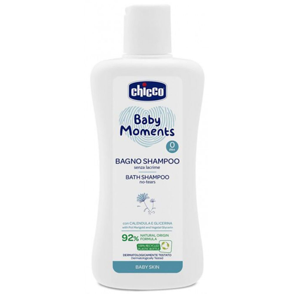 CHICCO Shampoo For Hair And Body Baby Moments 92% Natural Ingredients 200 Ml