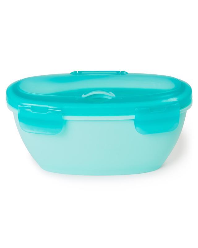 SKIP HOP Ciotola Con Cucchiaio In Custodia Protettiva Easy Serve Teal 240 Ml, 3m+