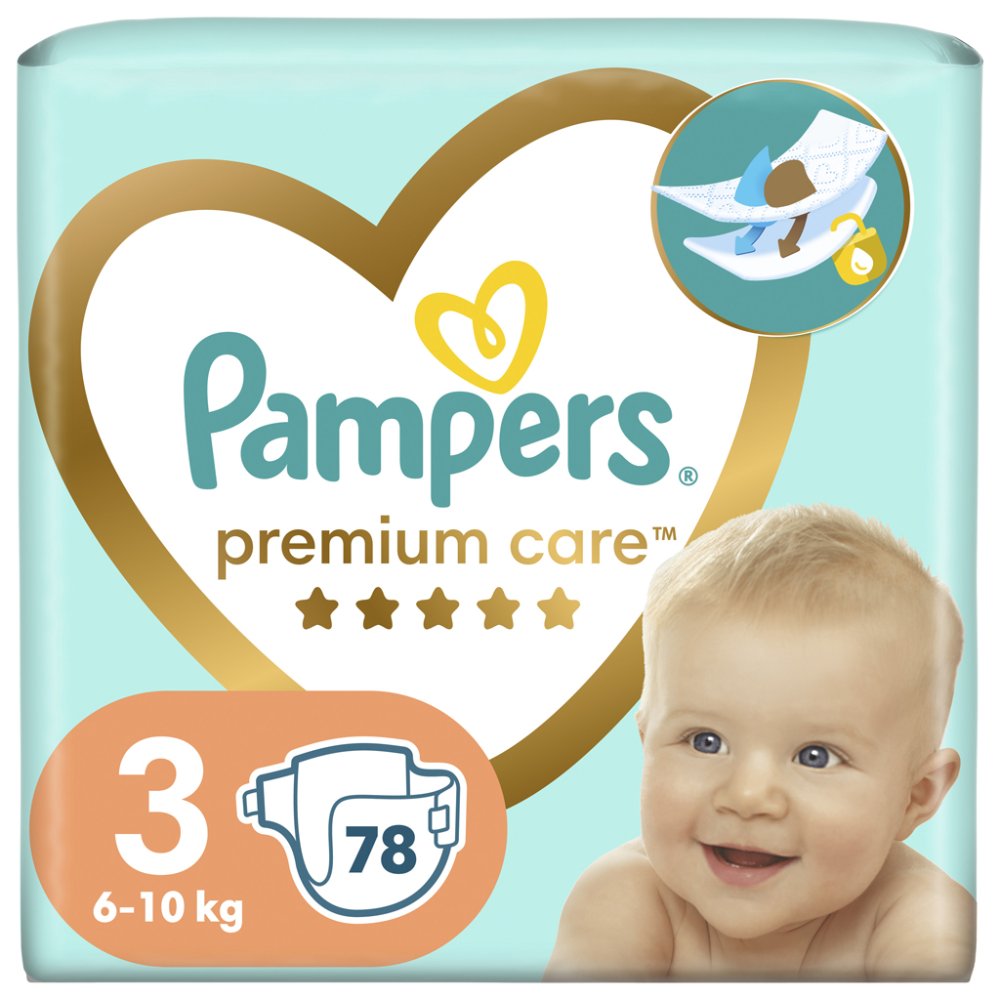 Pannolini usa e getta PAMPERS Premium Care taglia 3 (78 pz) 6-10 kg