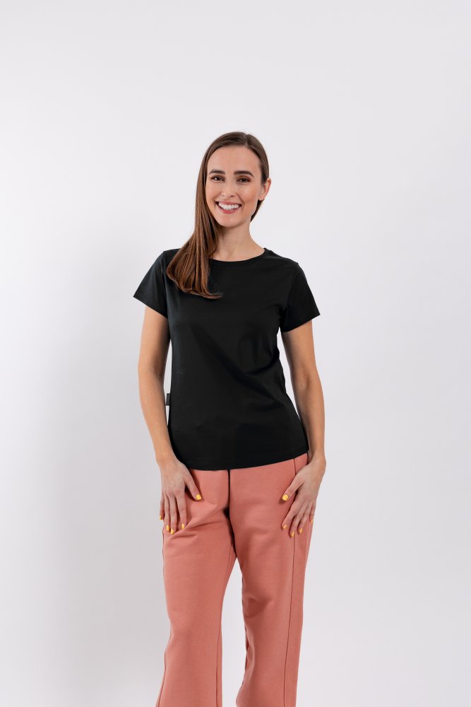 Ženska Majica S Okruglim Izrezom Be Lenka Essentials - Jet Crna XL Black