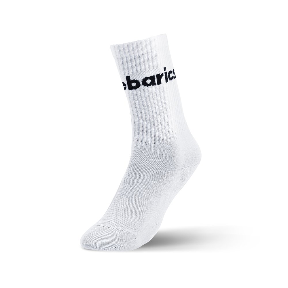 Barebarics - Calcetines Descalzos - Crew - Blanco - Logo Grande 43-46 White