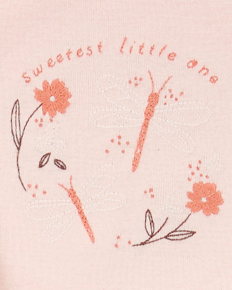 Ensemble 3 pièces CARTER'S sweat-shirt, body, short manche, leggings rose floral fille MFL NB/ taille 56 – Image 4