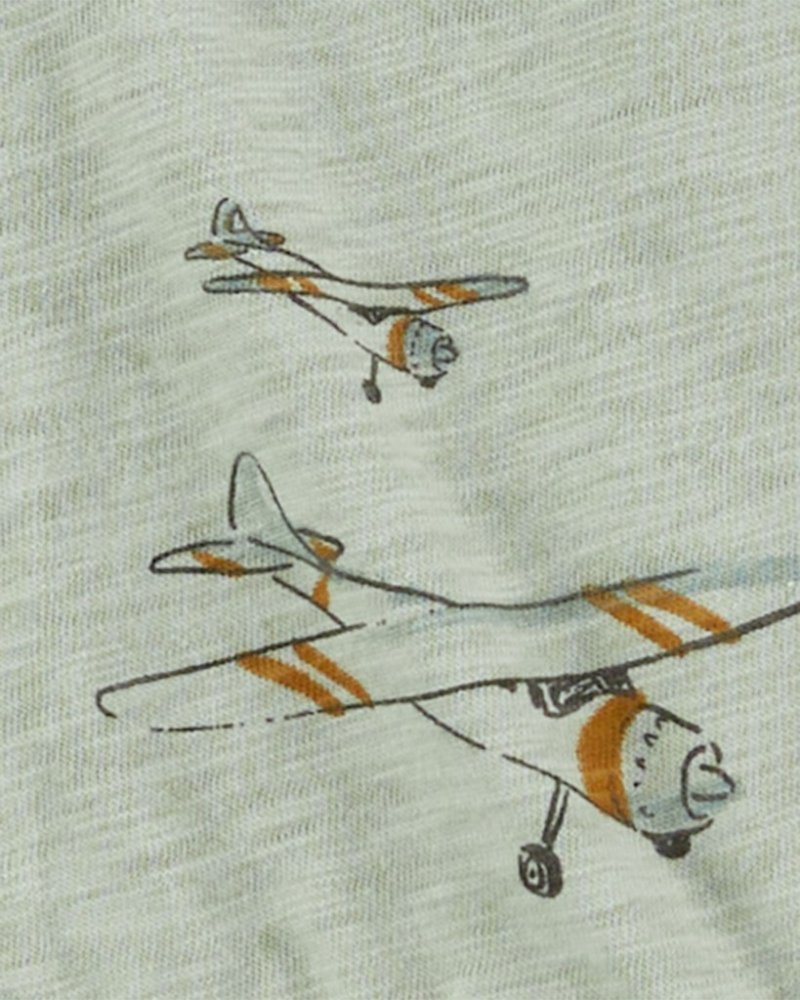 Ensemble 3 pièces CARTER'S sweat-shirt, pantalon de survêtement, body, short. Manche avion verte garçon MFL 3m/taille. 62 – Image 4
