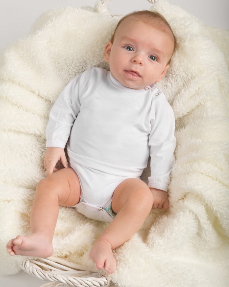 Body à manches longues pour enfants, blanc 56 – Image 4