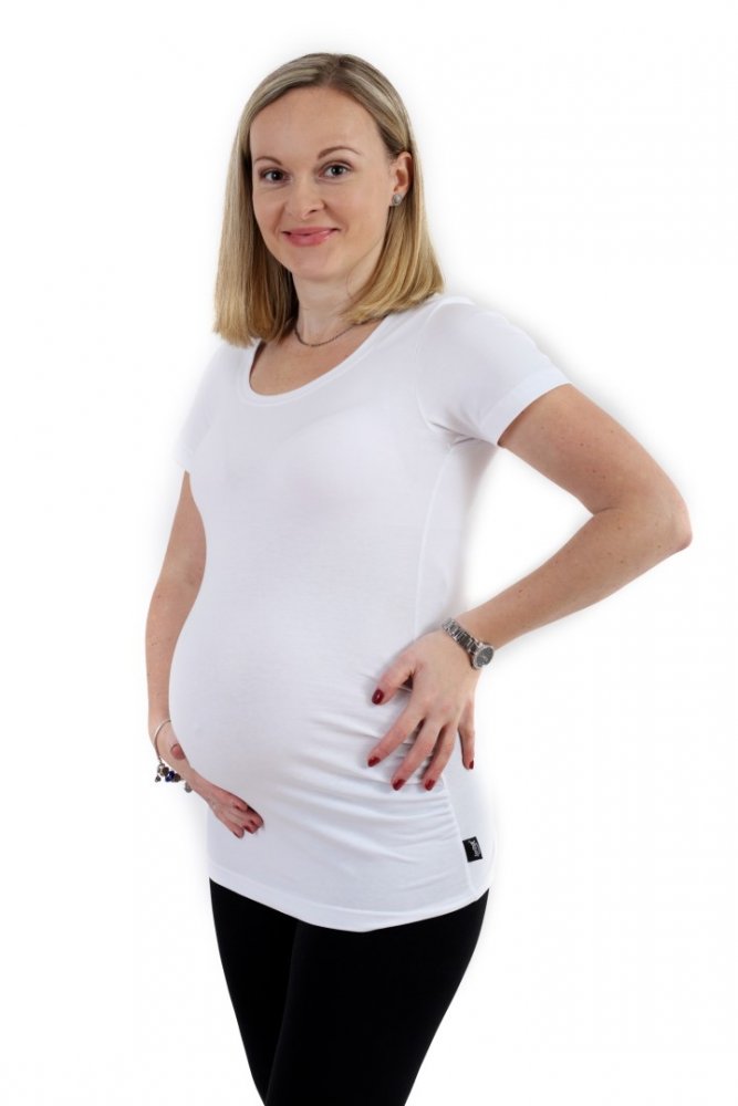 T-shirt premaman Johanka, manica corta, bianco M/L
