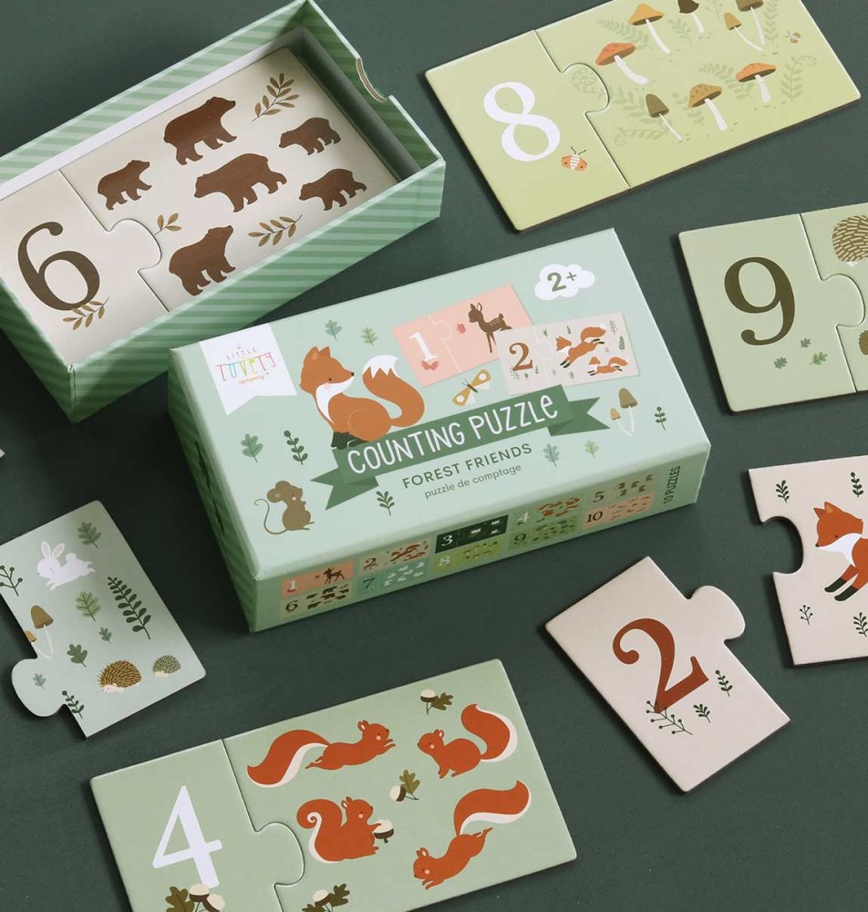 A Little Lovely Company - Puzzle da incastro - Imparare a contare con gli amici del bosco - immagine 4