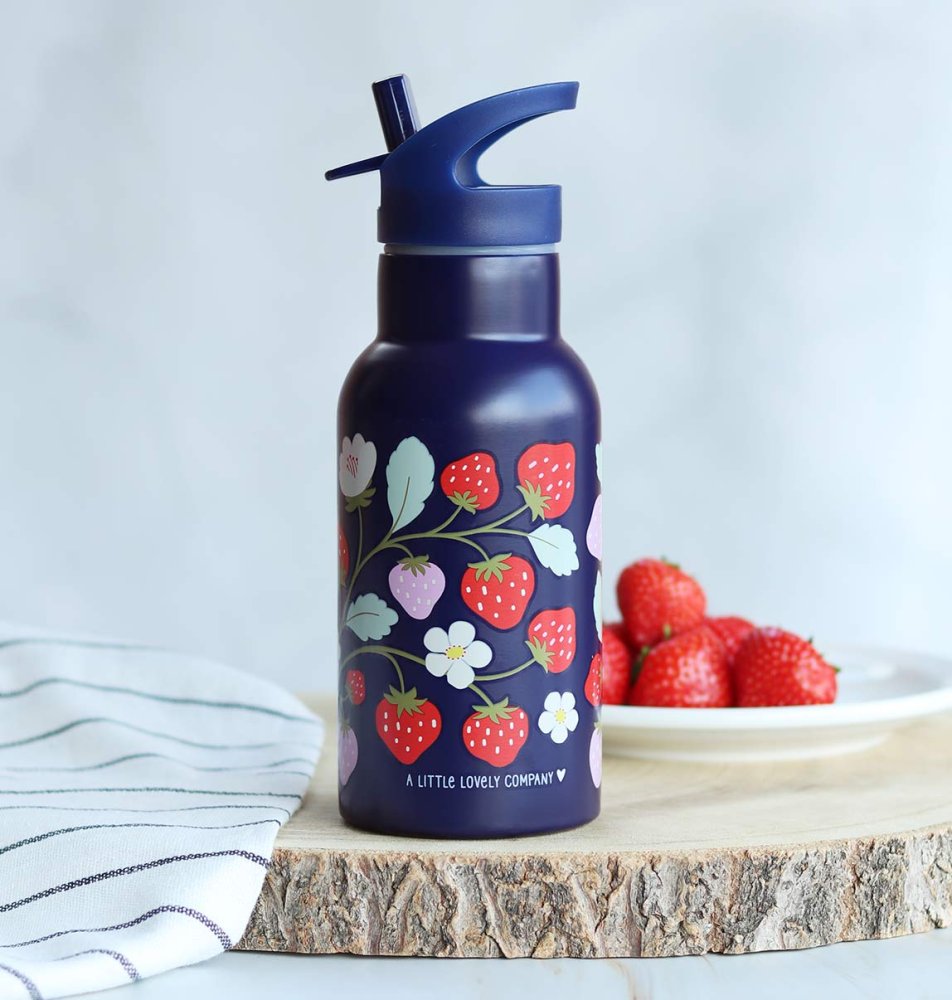 A Little Lovely Company - Borraccia in acciaio inox, 350 ml - Fragole - immagine 4