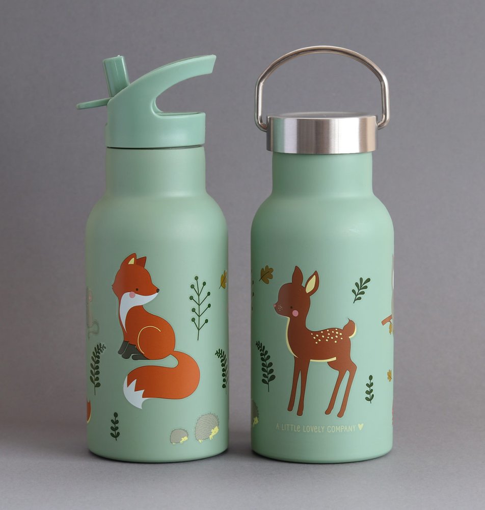 A Little Lovely Company - Borraccia in acciaio inox, 350 ml - Amici della foresta - immagine 6