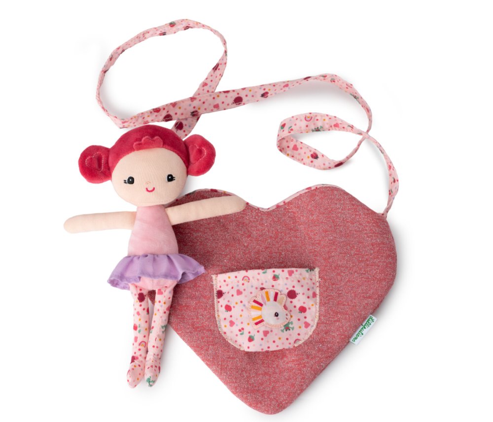 Lilliputiens - Sac à main en forme de cœur avec une poupée Aline