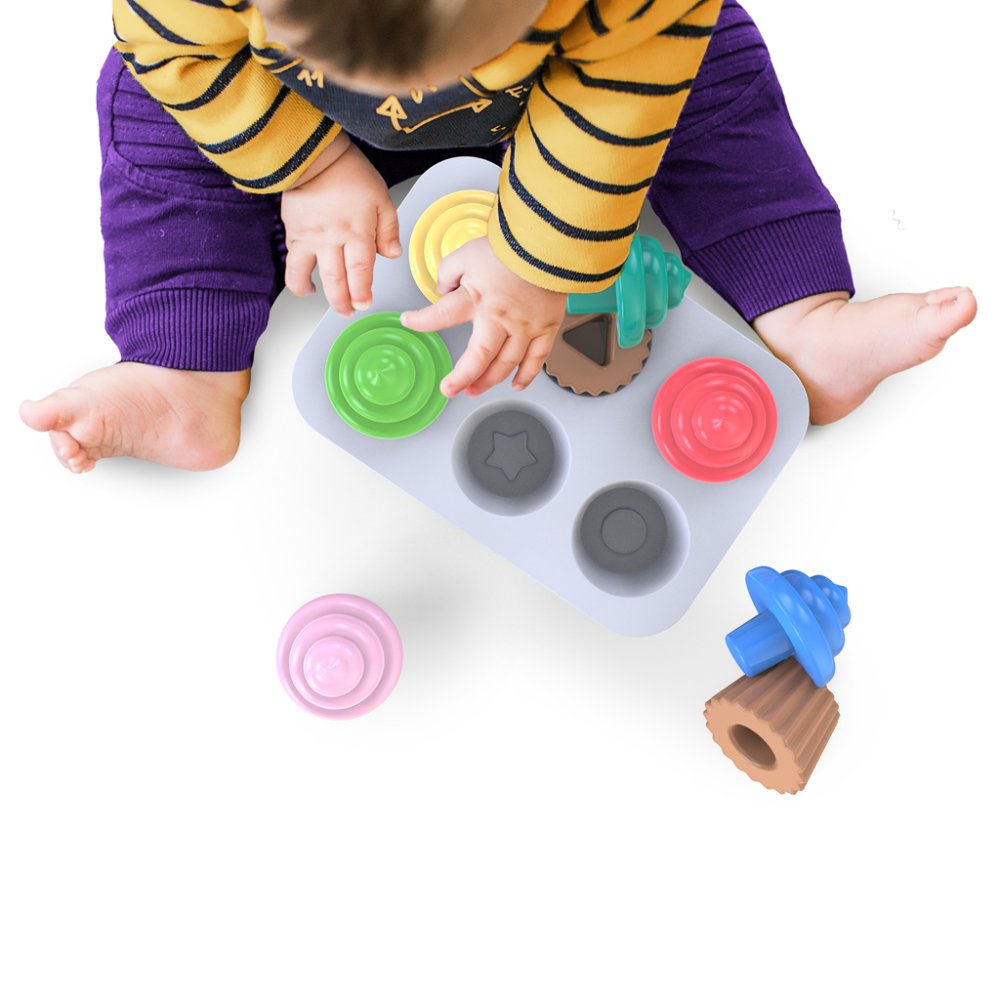 BRIGHT STARTS Gioco Incastro Cupcakes, 3m+ - immagine 6