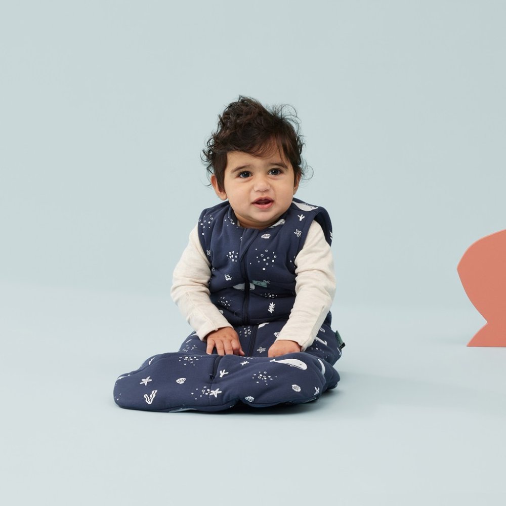 ERGOPOUCH Sac de couchage en coton biologique Jersey Whale 3-12 m, 6-10 kg, 2,5 tog – Image 3