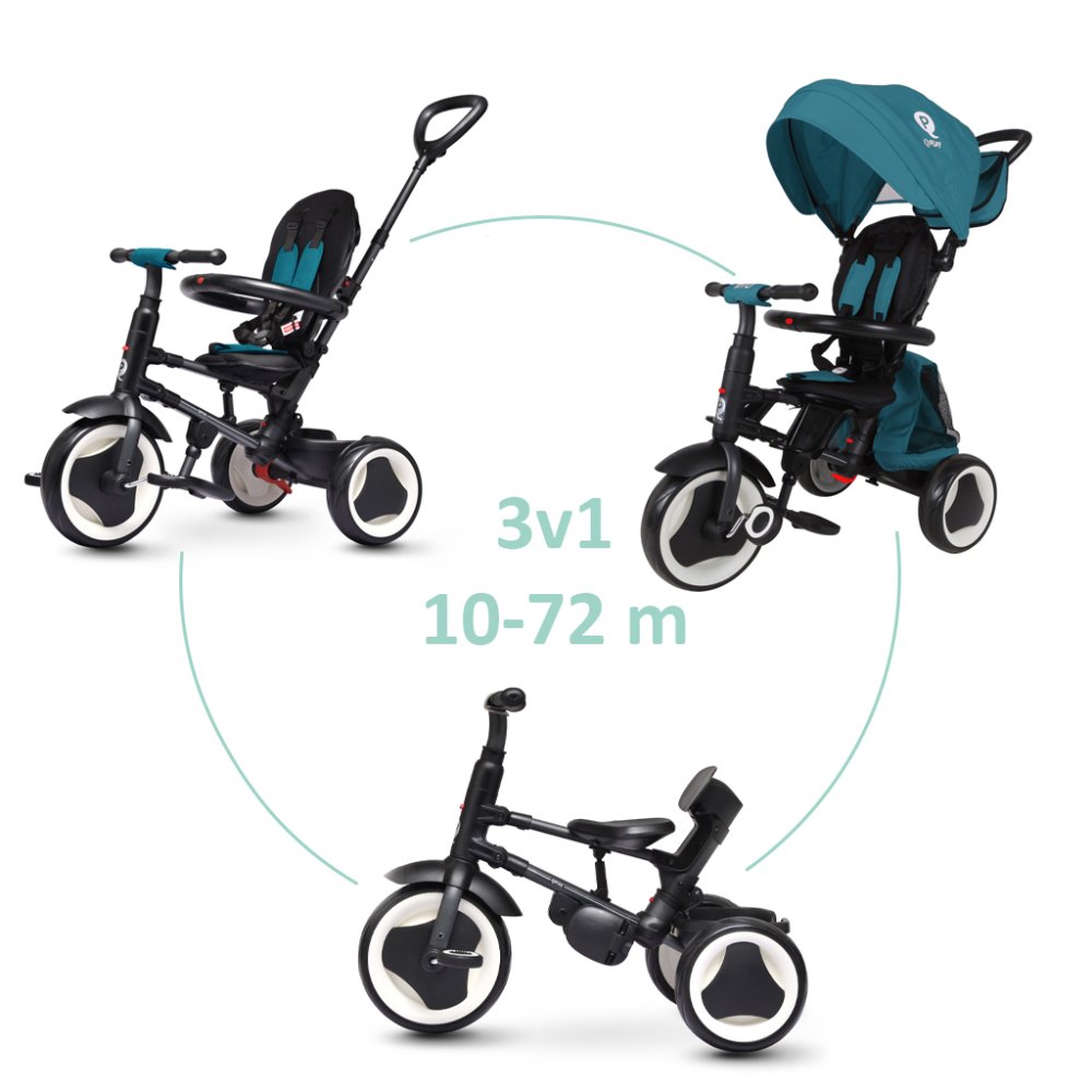 Tricycle QPLAY Rito eva plus Green-blue 10-72 mois