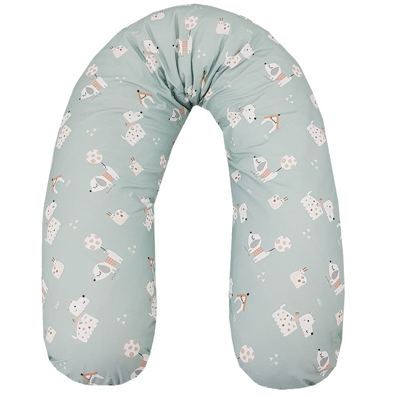 Coussin d'allaitement EKO Dogs Mint 180 cm