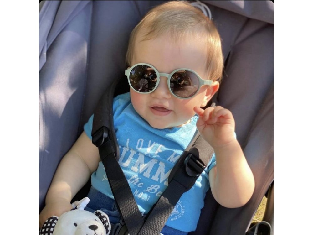 LITTLE KYDOO Lunettes de soleil Matte Blue UV 400, polarisées 1-3 ans – Image 5