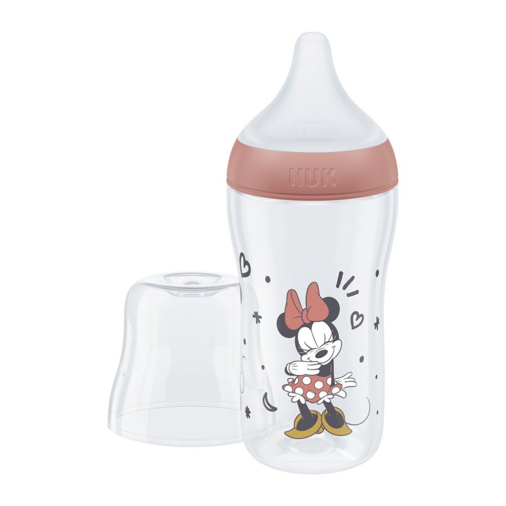 NUK Biberon Mickey avec contrôle de température Perfect Match 260 ml rouge