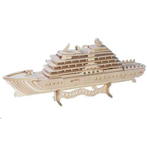 Woodcraft Puzzle 3D in legno Yacht di lusso