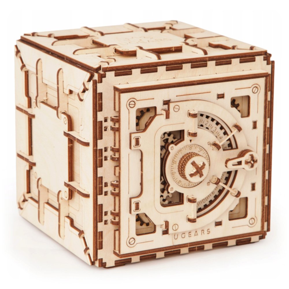 Puzzle mécanique en bois 3D Ugears Coffre-fort