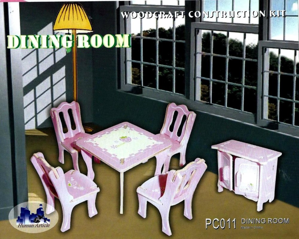 Woodcraft Puzzle 3D de madera comedor colorido