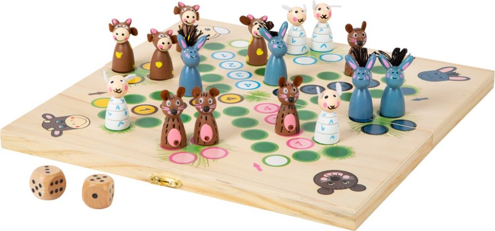 small foot Jeu de petits chevaux en bois avec des animaux