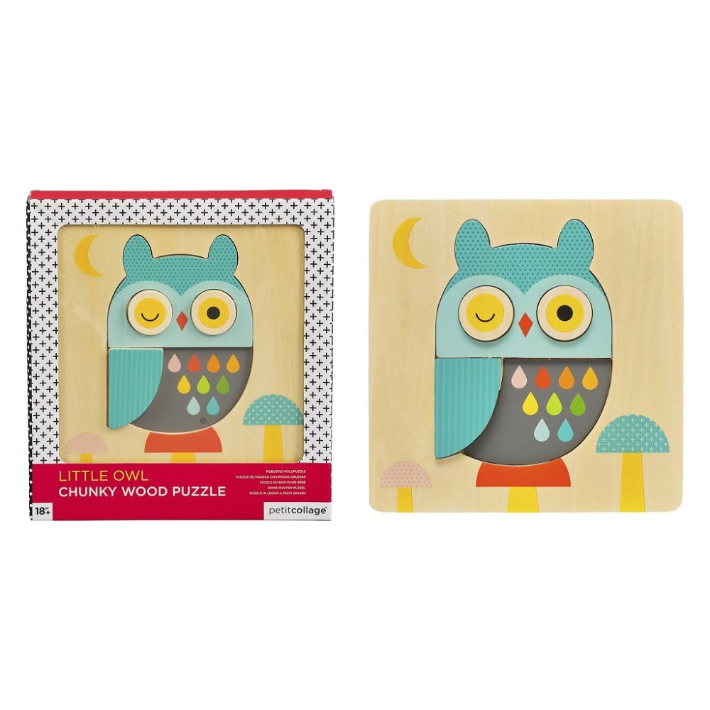 Petit Collage Puzzle de Madera Búho - Imagen 4