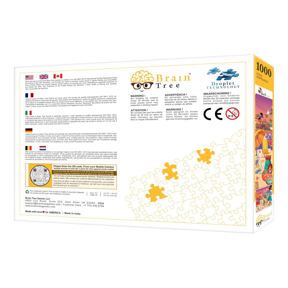 Brain Tree Puzzle Naplemente a tengerparton 1000 darabos - Image 7
