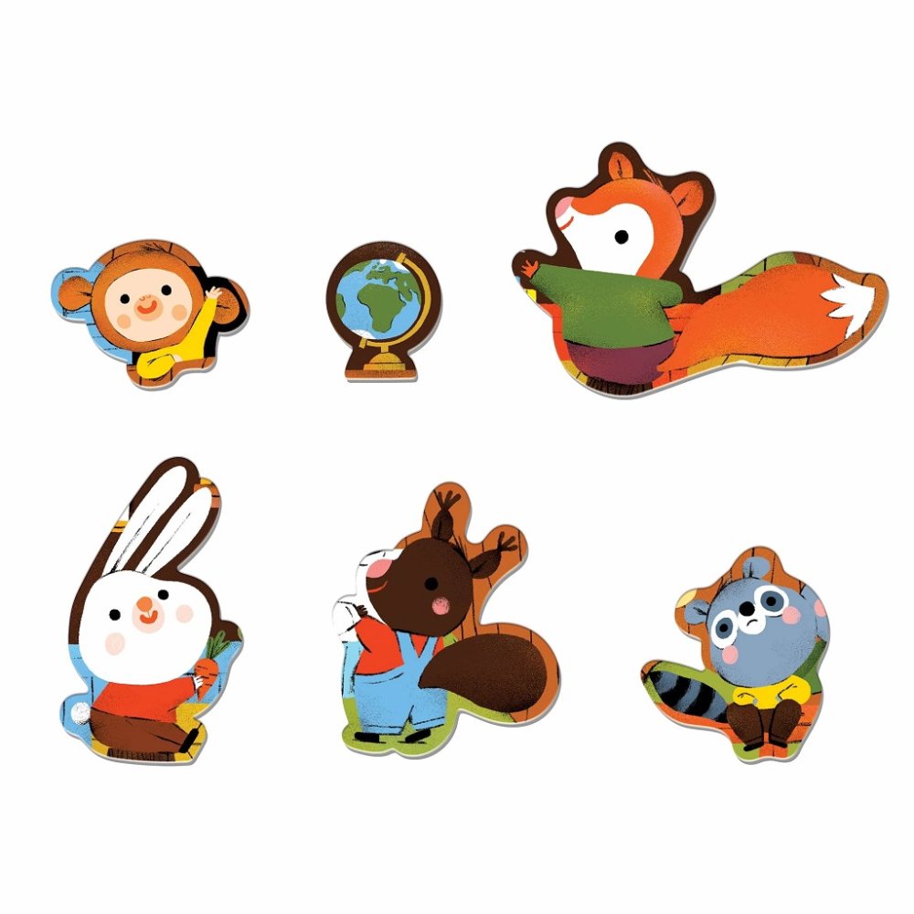 Mudpuppy Bodenpuzzle Waldkindergarten mit geformten Teilen 25 Teile – Bild 3