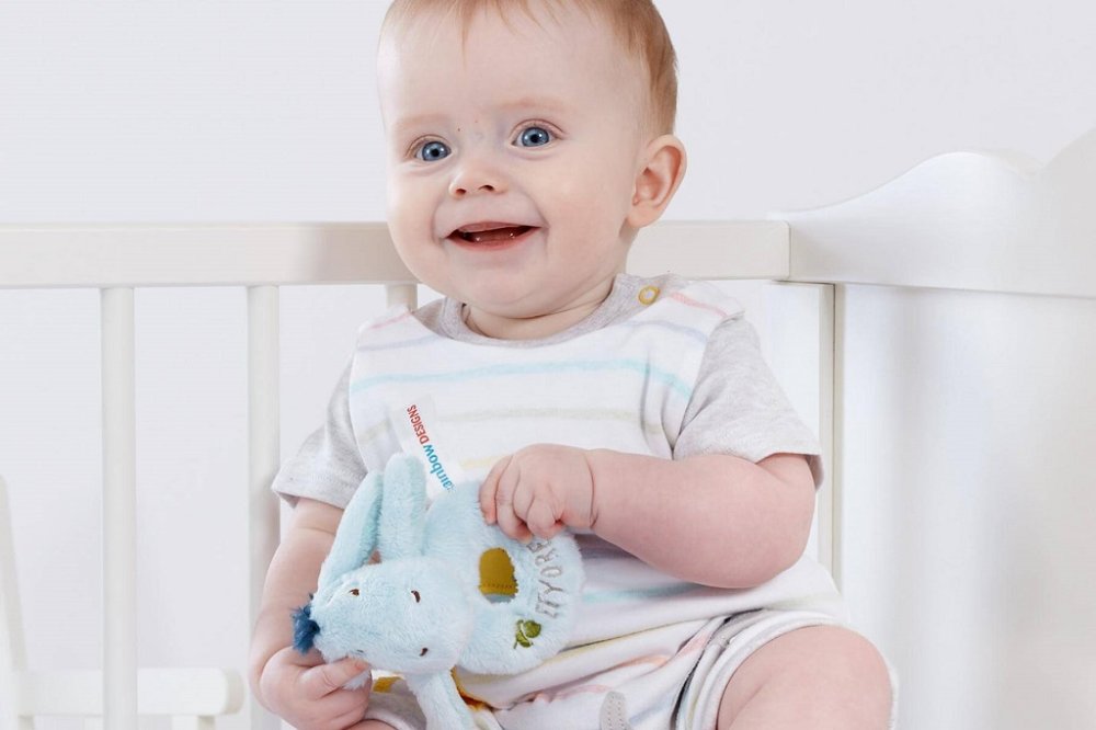 Tęczowa pluszowa grzechotka Kłapouchy - obrazek 6