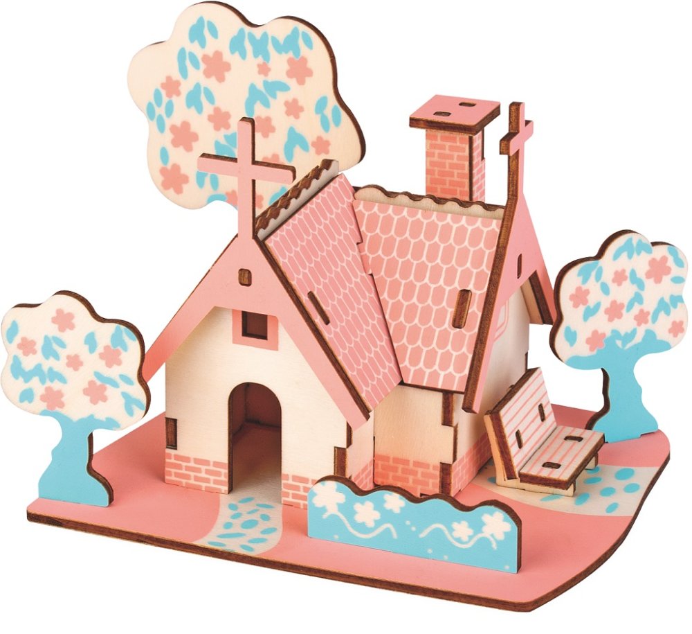 Woodcraft Puzzle 3D in legno Chalet americano