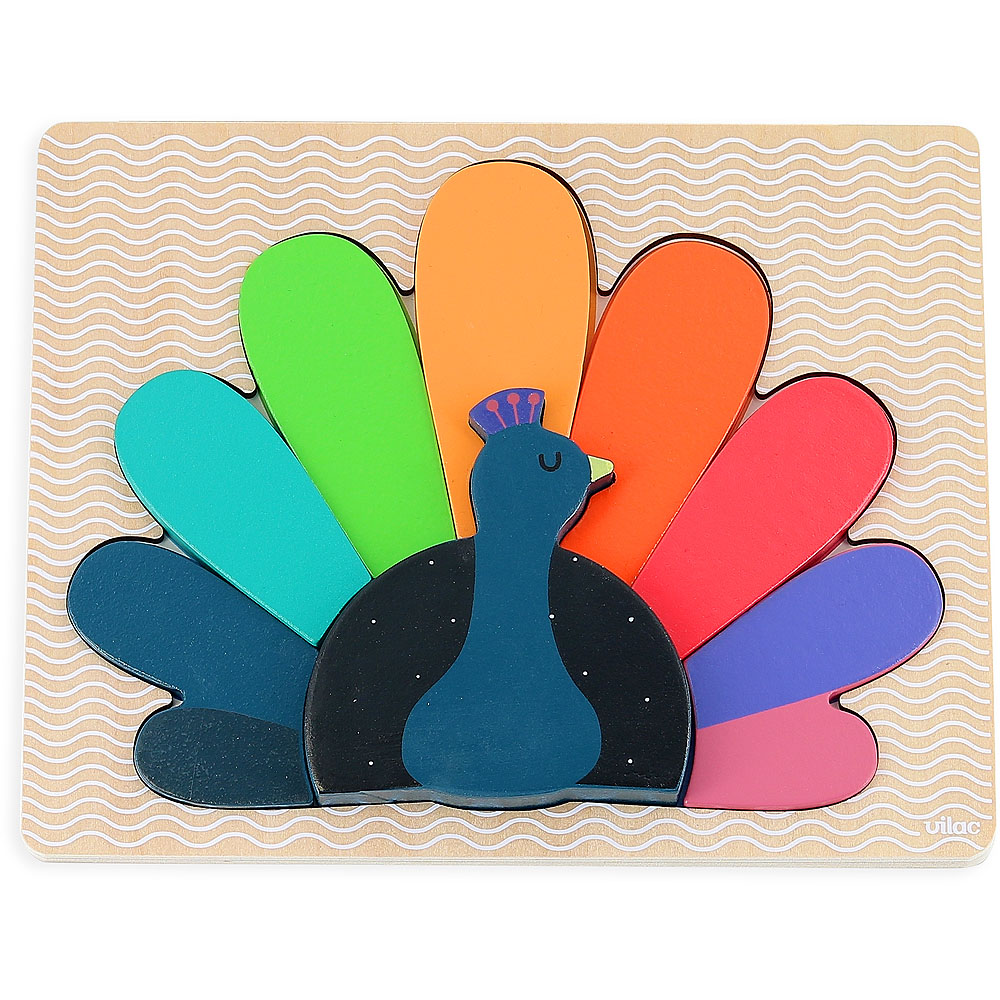Vilac Puzzle de encaje Pavo real