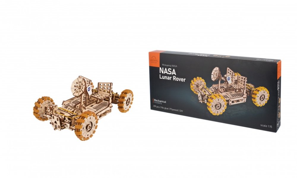 Puzzle mécanique en bois 3D Ugears NASA, Véhicule lunaire – Image 4