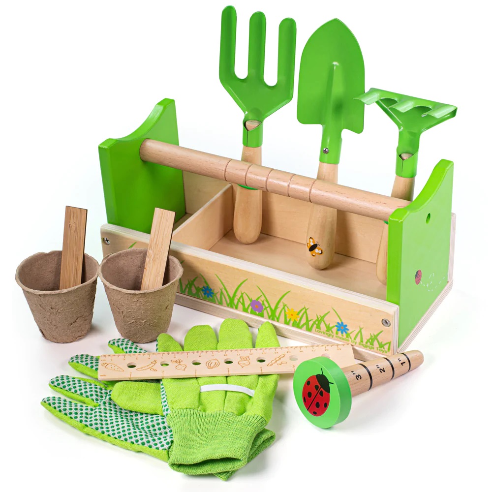 Bigjigs Toys Set da giardinaggio in cassetta