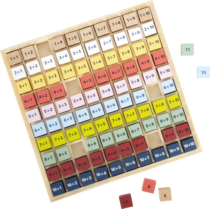 small foot Dřevěná vzdělávací tabulka sčítání (obrázek 9)