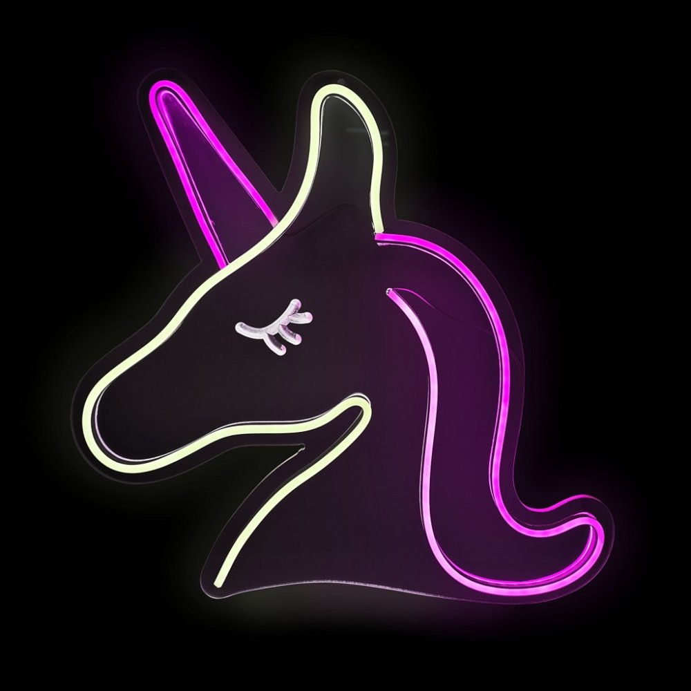 2Kids Toys LED NEON LIGHT Lampe Einhorn rosa-weiß