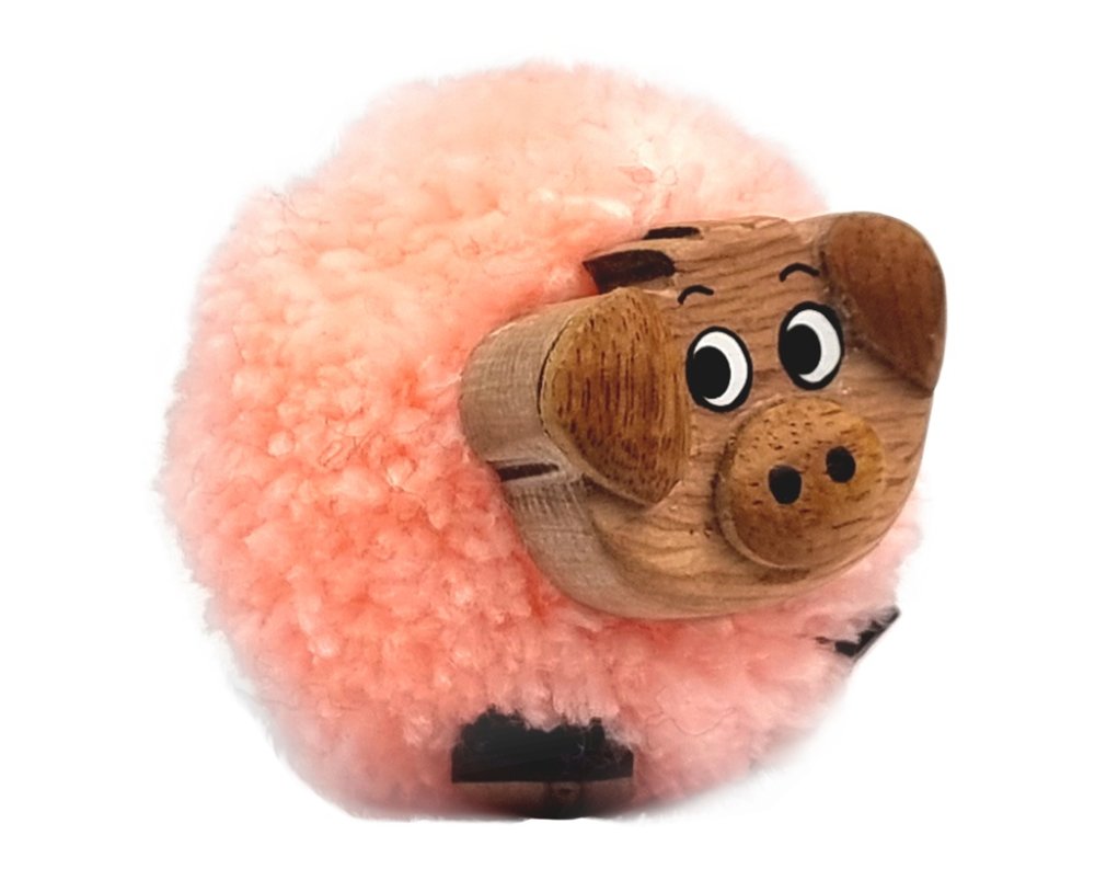 2Kids Toys Imán de madera grande pompón Cerdo - Imagen 3
