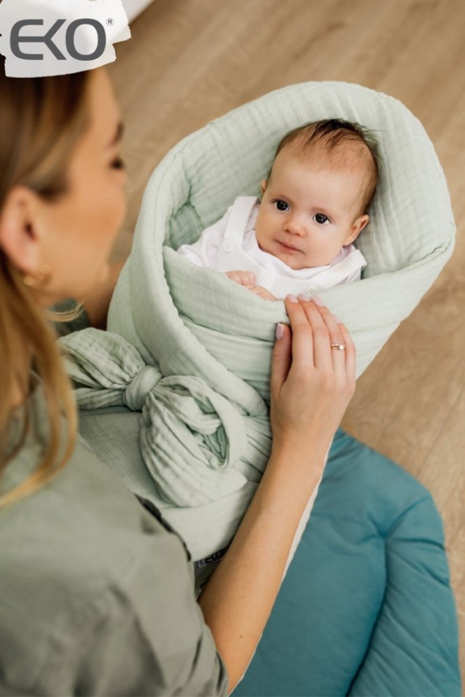 EKO Muszlin pólya megerősítés nélkül, menta, 75x75 cm - Image 5