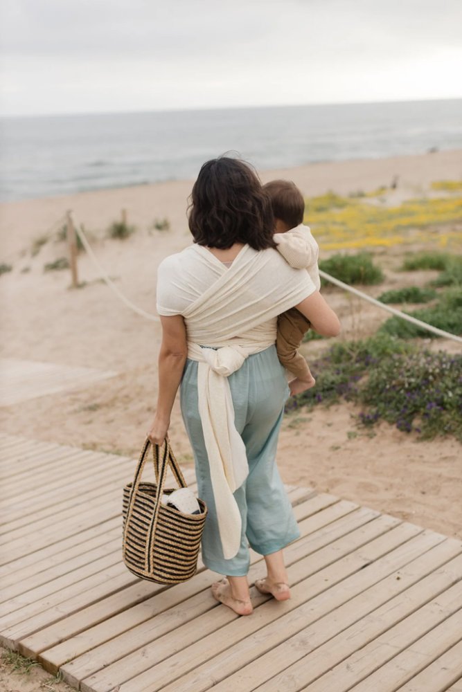 BOBA Babahordozó / kendő Serenity Wrap - Sand Oat Meadow - Image 6