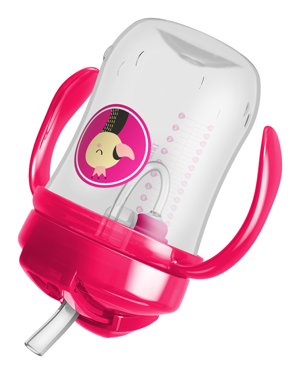 DR.BROWN'S Strohhalmbecher 270ml mit Griffen 6m+ rosa TC91011-INTL – Bild 5