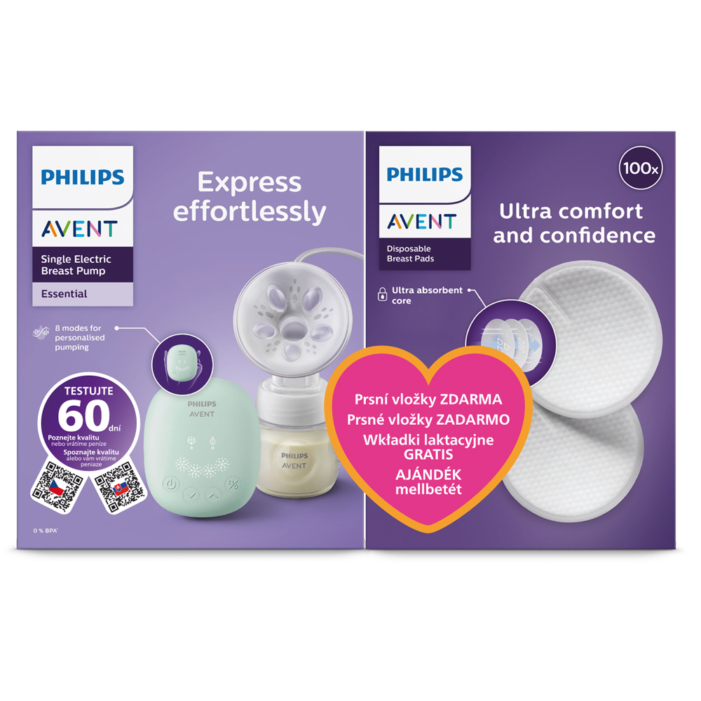 Philips AVENT Elektromos mellszívó Essential SCF323/11+Ajándék