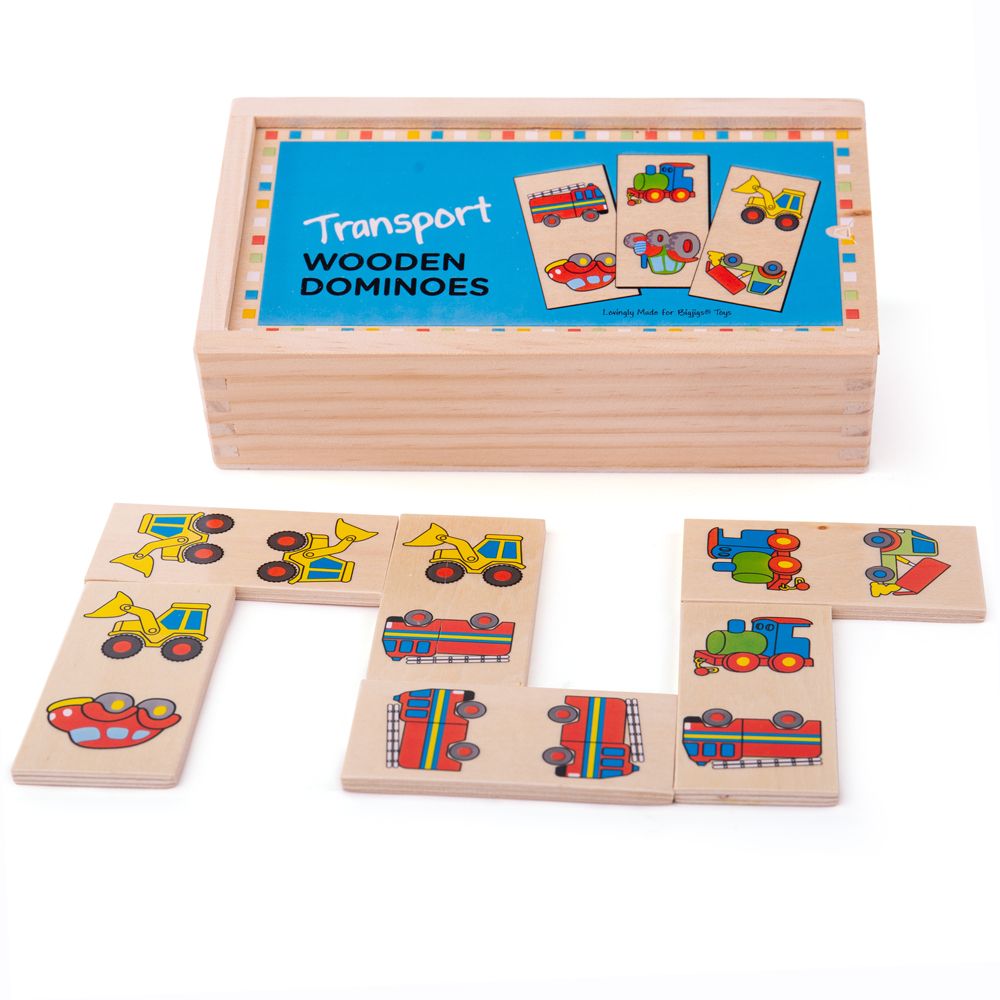 Bigjigs Toys Holz Domino Transportmittel