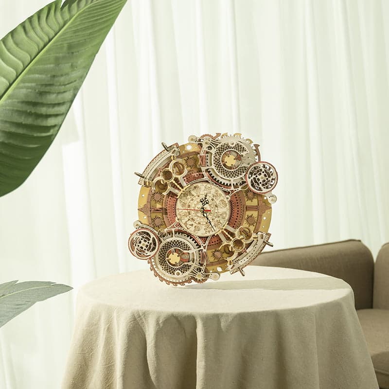 Puzzle 3D en bois mécanique RoboTime - Horloge avec calendrier – Image 5