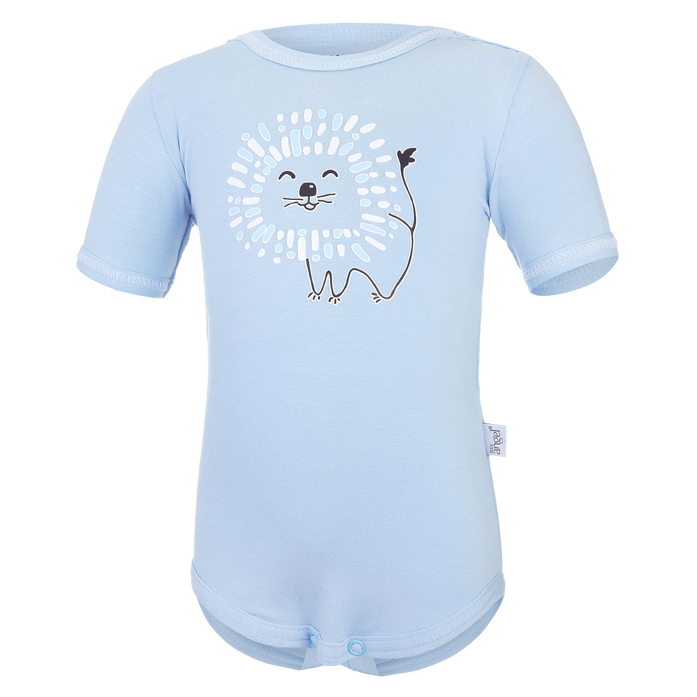 Vékony rövid ujjú body Outlast® mintával - világoskék 74