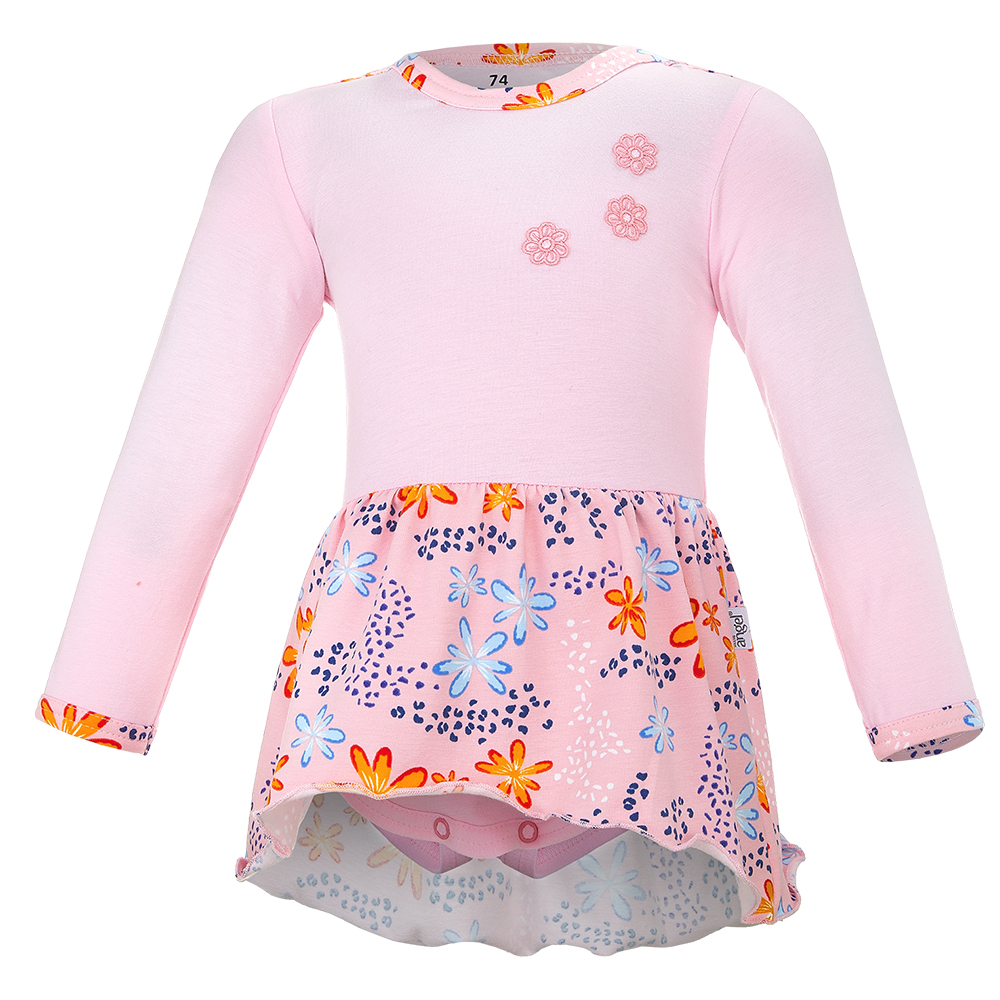 Body robe fin DR Outlast® - rose bébé/fleurs roses 68