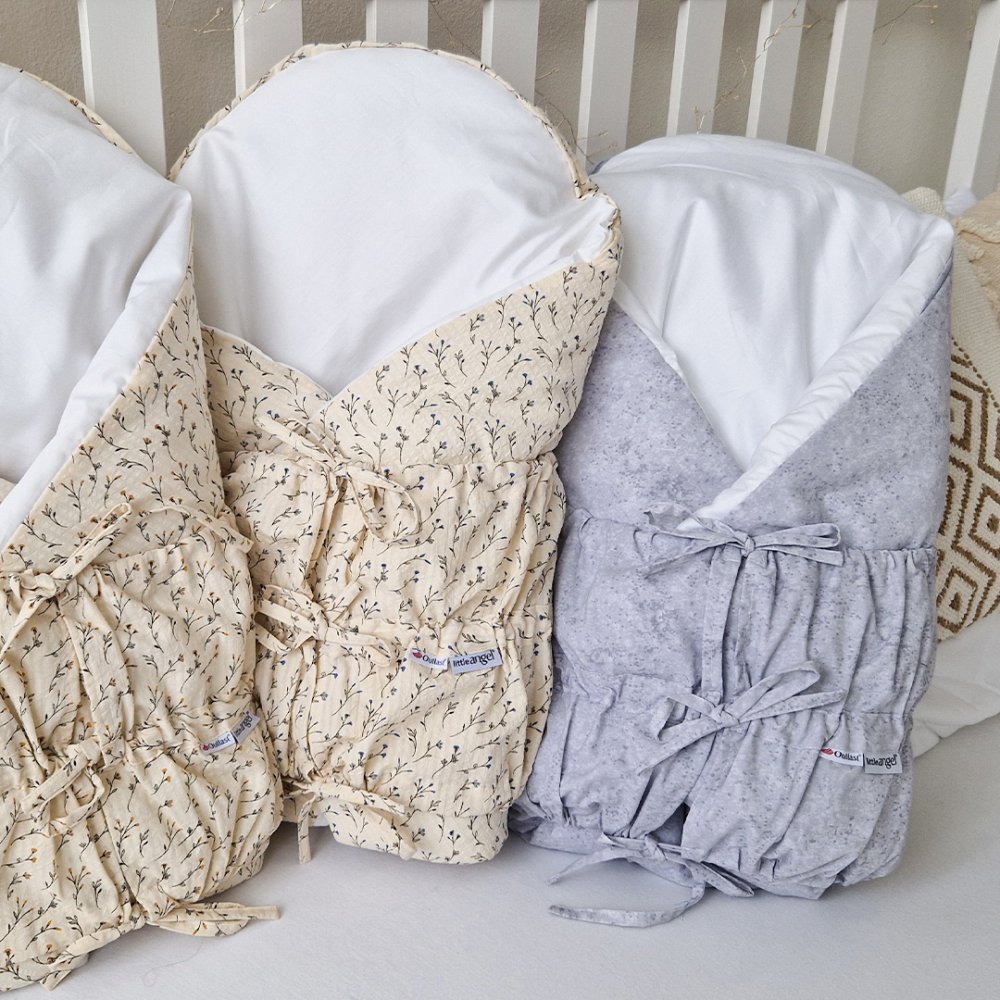 Wickel Puck mit Schnürung, fester Rücken ANGEL - Outlast® - grauer Marmor – Bild 4