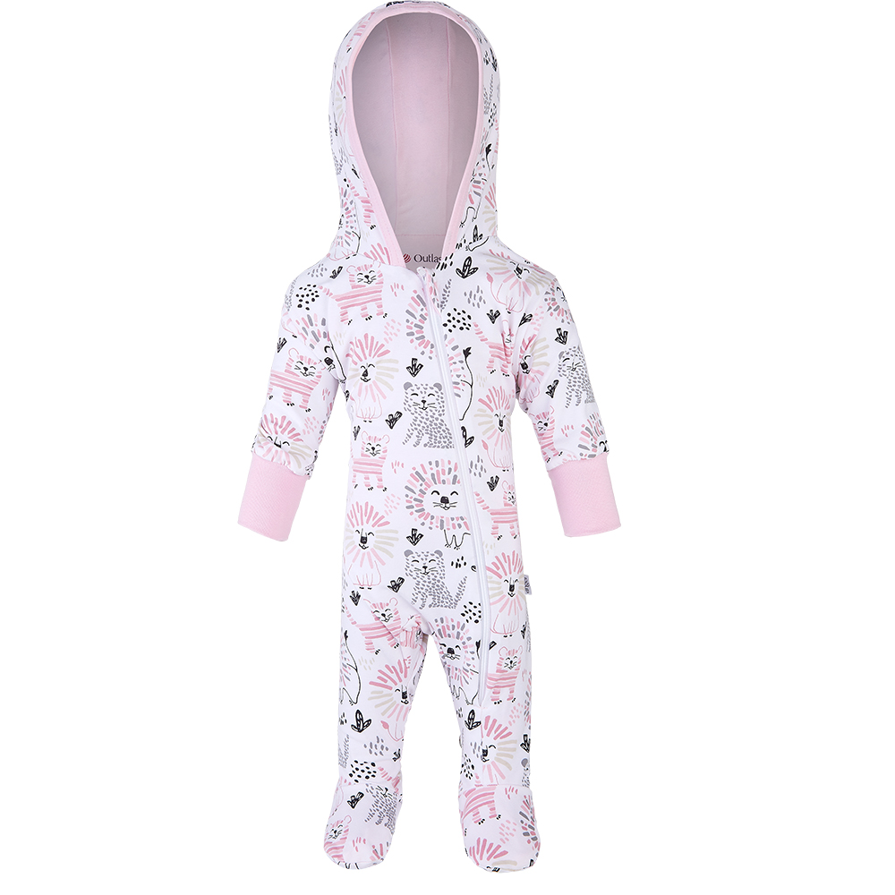 Tutina foderata DR Outlast® - leoni bianchi/baby rosa 56
