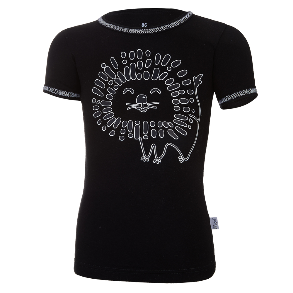 Vékony, rövid ujjú póló Outlast® mintával - fekete 104