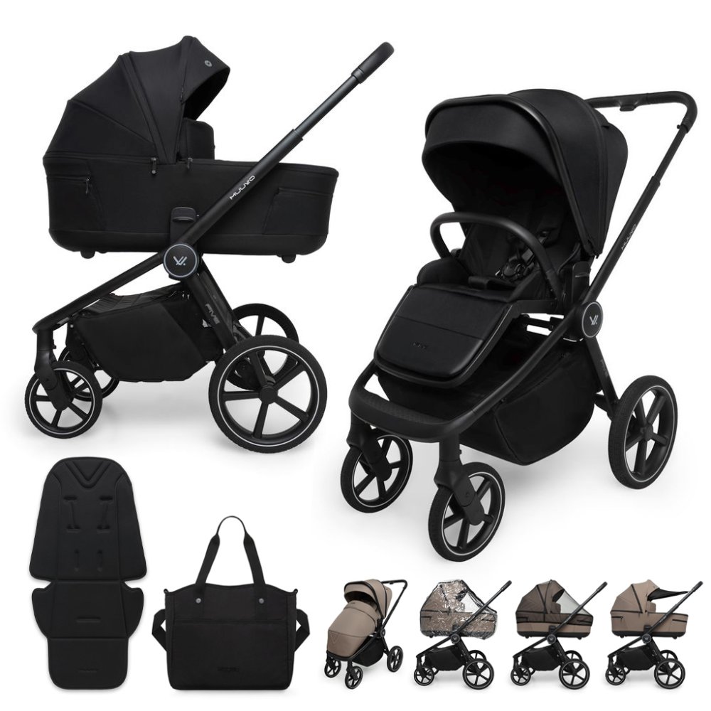 MUUVO Kočárek kombinovaný Five 2v1 Classic Black