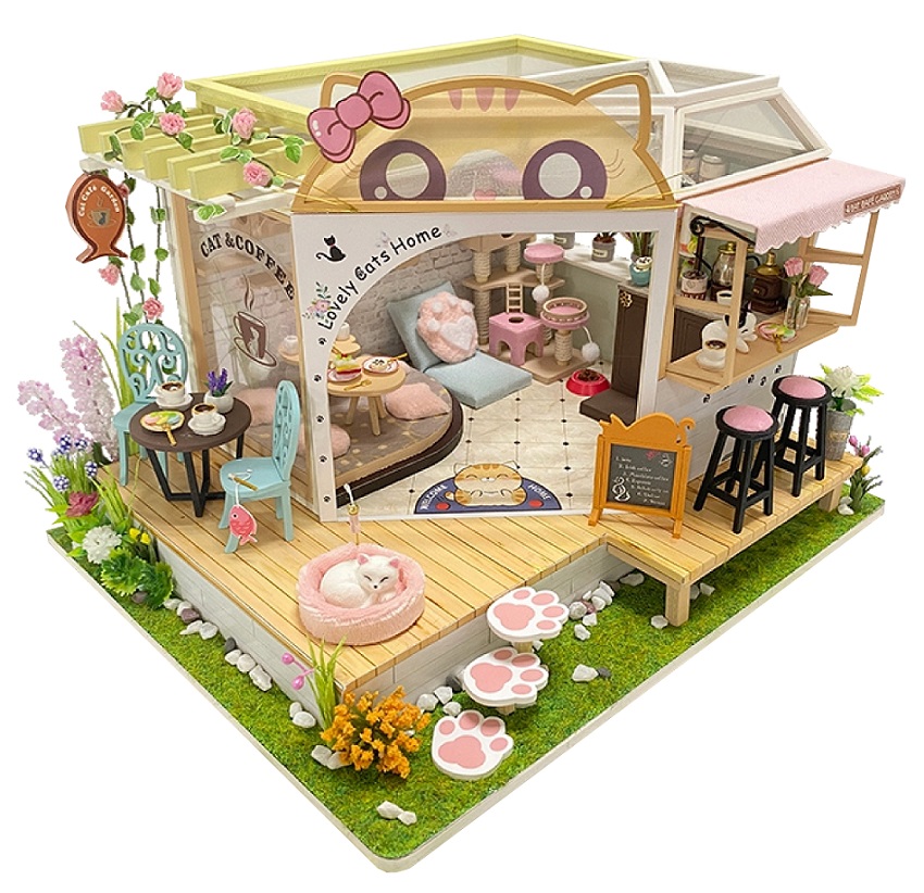 2Kids Toys miniatura domečku Kočičí kavárna se zahrádkou (obrázek 5)