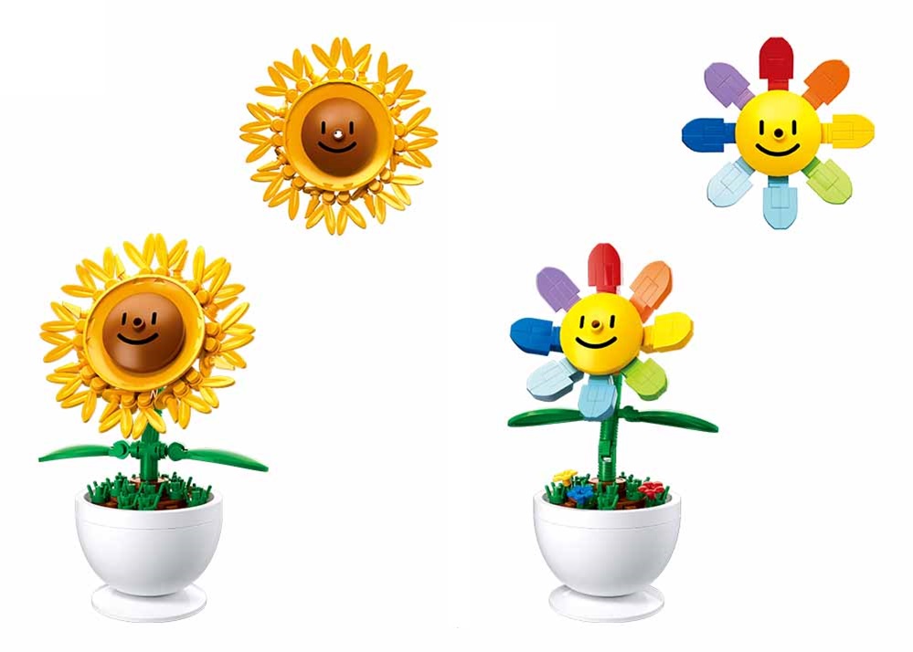Sluban Flowers M38-B1073 Květiny s očima malé Displej 6 ks (obrázek 11)